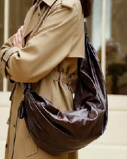 Top-Grain Cowhide Crossbody Bag, Style 3150 in black, chocolate