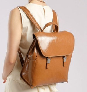 Top-Grain Cowhide Backpack, Style 3161 in black, coffee, golden brown
