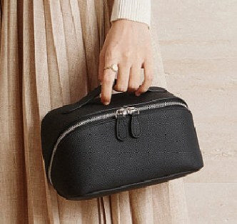 Top-Grain Cowhide Top-Handle Bag, Style 3189 in black, brown, grey