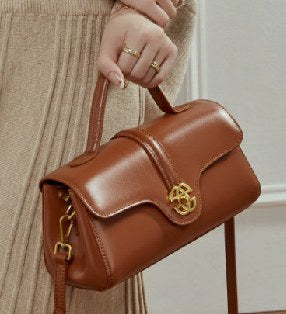 Split Cowhide Top-Handle Bag, Style 3201 in black, brown, coffee