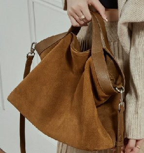 Cowhide Leather Tote Bag, Style 3225 in coffee, black, brown