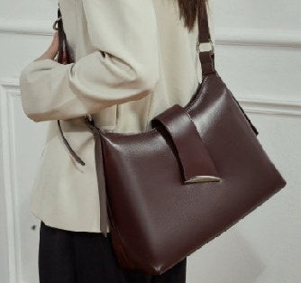 Top-Grain Cowhide Crossbody Bag, Style 3250 in wine purple, black, khaki