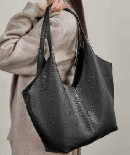 Top-Grain Cowhide Tote Bag, Style 3261 in black, dark grey, coffee