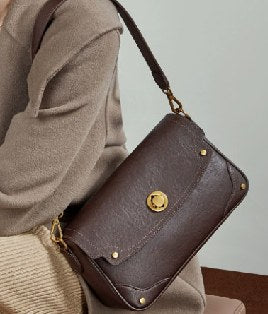 Top-Grain Cowhide Crossbody Bag, Style 3280 in black, brown, chocolate
