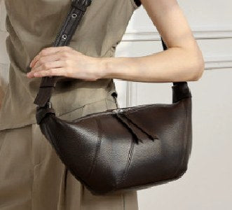 Top-Grain Cowhide Crossbody Bag, Style 3359 in black, ivory, grey