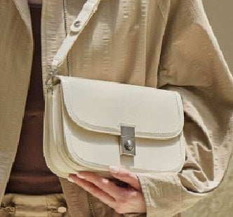 Cowhide Leather Shoulder Bag, Style 3379 in black, ivory, coffee
