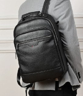 Top-Grain Cowhide Backpack, Style 3556 in black